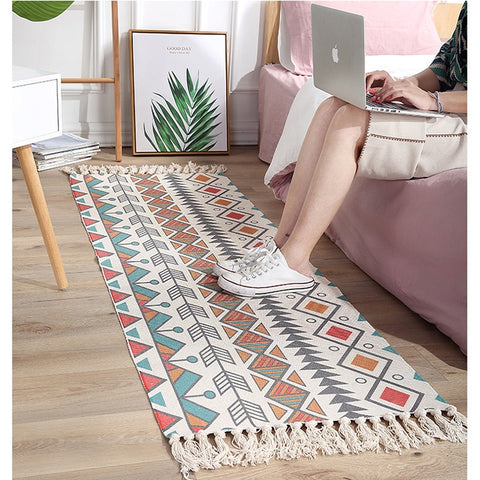 Soft Carpet Handmade Tassel Rug