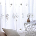 White Dandelion Sheer Curtains